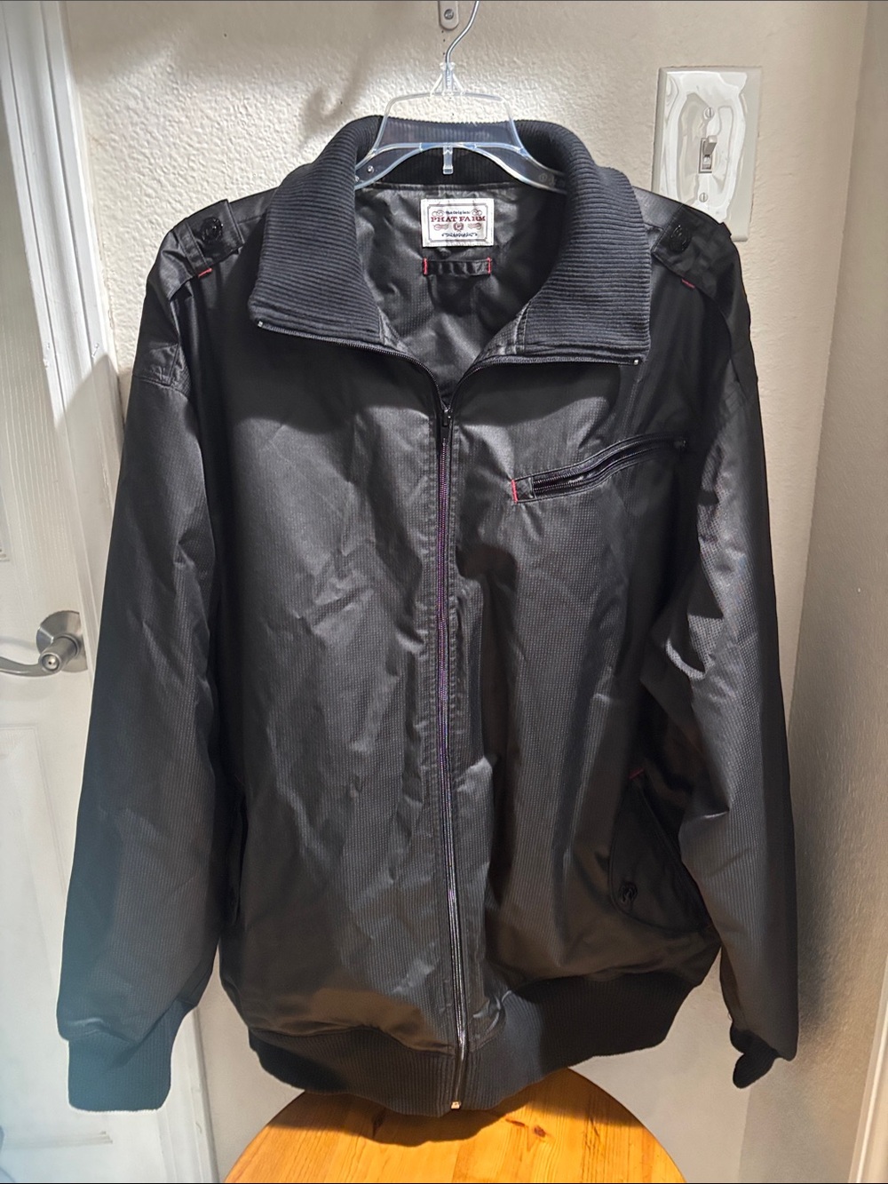Phat Farm Men's Black Zip-Front Jacket